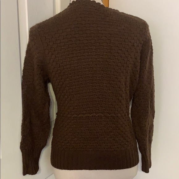 The Limited Brown Button Down Tie Sweater - Picture 3 of 9